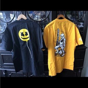 MARSHMELLO mellogang Fortnite COMBAT Tshirt & Black FLY WITH ME T-Shirt XL
